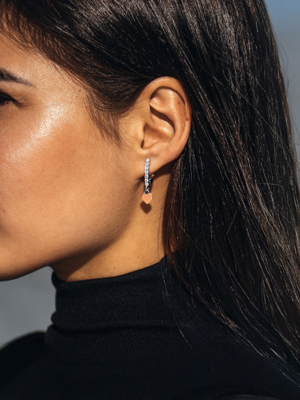 Сережки фіаніт Срібло 925° золото 375° 978080