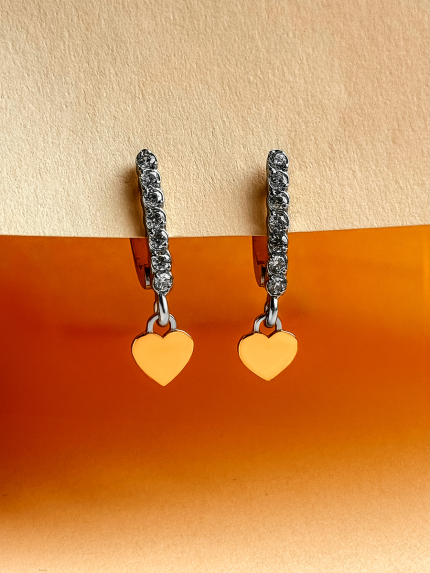 Сережки фіаніт Срібло 925° золото 375° 978080