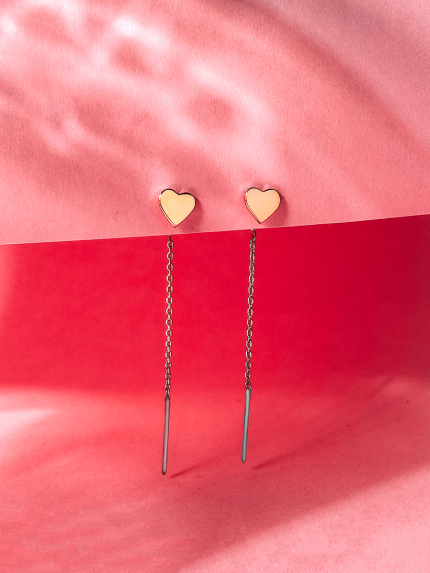 Сережки без вставок Срібло 925° золото 375° 978081