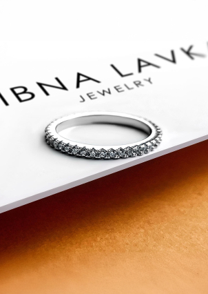 Каблучка Фіаніт (5А) Срібло 925° (родій) SR635