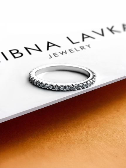 Pierścionek narzeczony (AAAA) Srebro 925° (rod) SR635