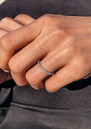 Каблучка Фіаніт (5А) Срібло 925° (родій) SR635