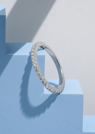 Каблучка Фіаніт (5А) Срібло 925° (родій) SR635