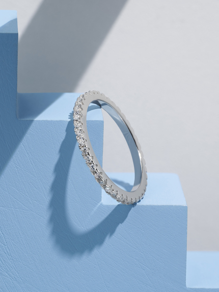 Pierścionek narzeczony (AAAA) Srebro 925° (rod) SR635