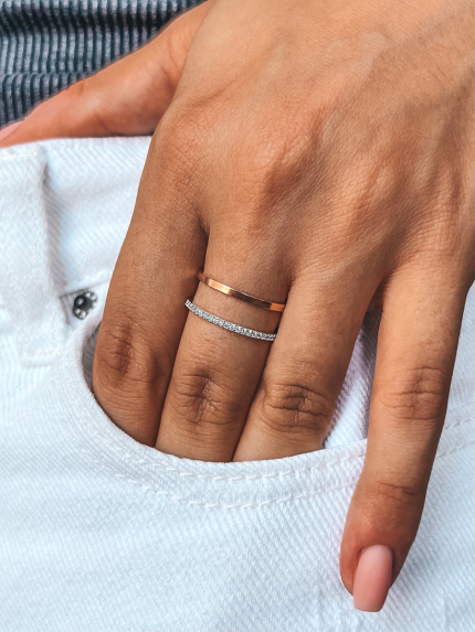 Ring cubic zirconia Silver 925° gold 375° 106050