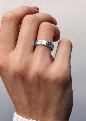 Каблучка фіаніт Срібло 925° (родій) 978083