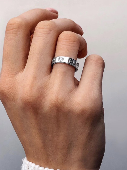 Каблучка фіаніт Срібло 925° (родій) 978083