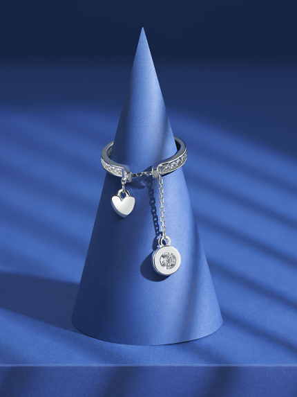 Каблучка фіаніт Срібло 925° (родій) 001161