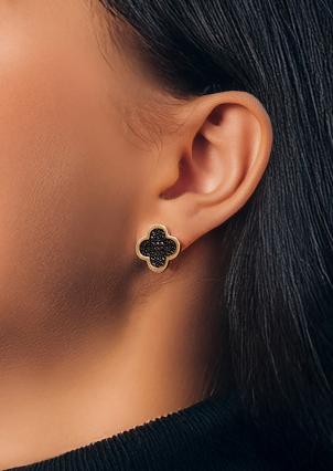 Сережки фіаніт Срібло 925° золото 375° 000458ч