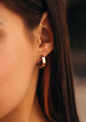 Сережки без вставок Срібло 925° золото 375° 000242