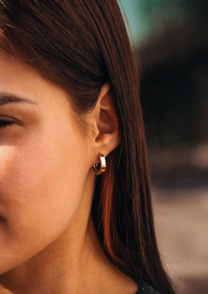 Сережки без вставок Срібло 925° золото 375° 000242