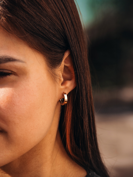 Сережки без вставок Срібло 925° золото 375° 000242