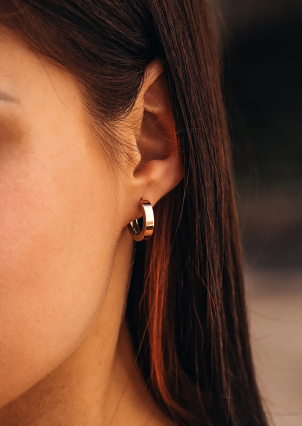 Сережки без вставок Срібло 925° золото 375° 000242