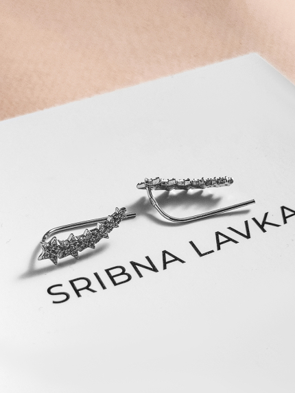 Cyanite earrings Silver 925° (rhodium) s2f1448