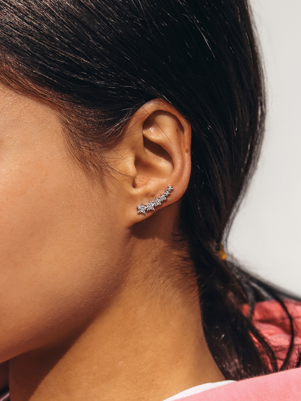 Cyanite earrings Silver 925° (rhodium) s2f1448