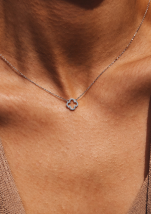 Кольє фіаніт Срібло 925° (родій) 978187