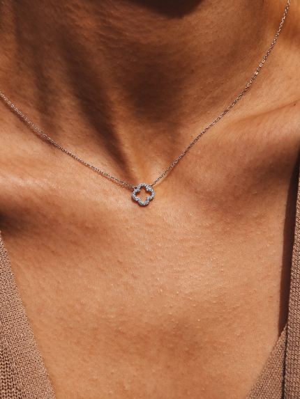 Кольє фіаніт Срібло 925° (родій) 978187