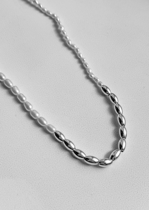 Кольє перлина Срібло 925° (родій) 978188