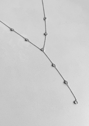 Кольє фіаніт Срібло 925° (родій) 978190