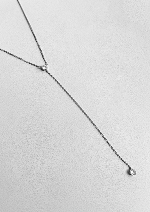 Кольє фіаніт Срібло 925° (родій) 978191