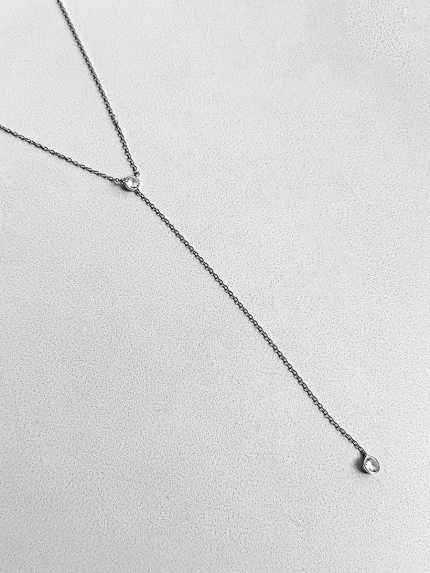 Кольє фіаніт Срібло 925° (родій) 978191