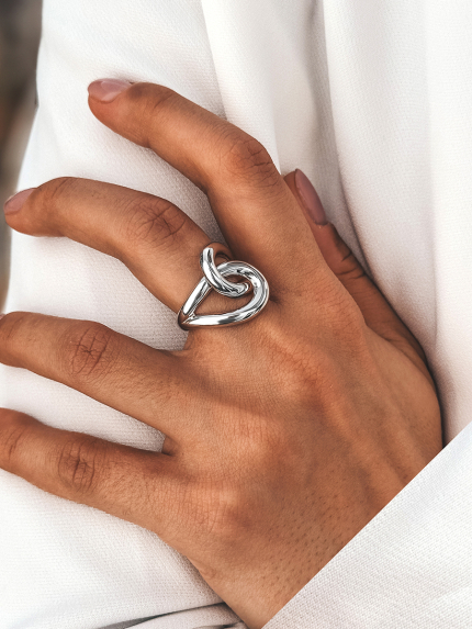 Каблучка без вставок Срібло 925° (родій) 978192