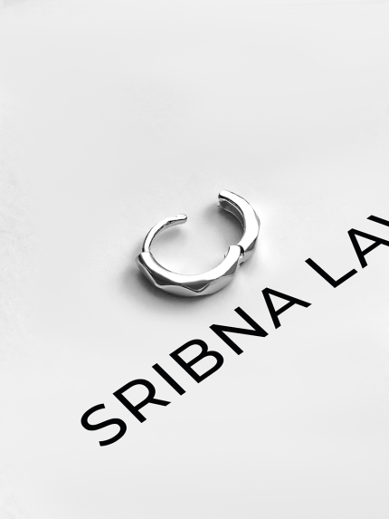 Сережки без вставок Срібло 925° (родій) 978194