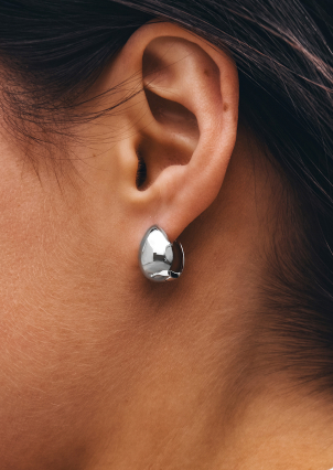 Сережки без вставок Срібло 925° (родій) 978197