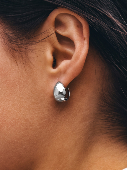 Сережки без вставок Срібло 925° (родій) 978197