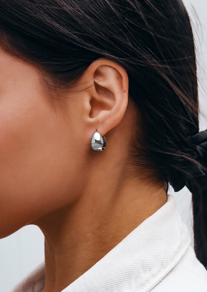 Сережки без вставок Срібло 925° (родій) 978197