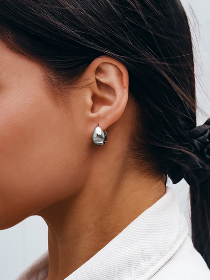 Сережки без вставок Срібло 925° (родій) 978197