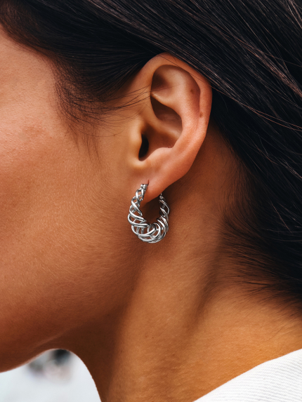 Earrings without inserts Silver 925° (rhodium) 978198