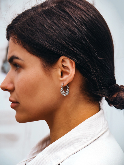 Earrings without inserts Silver 925° (rhodium) 978198