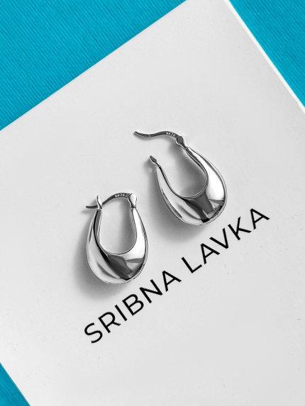 Kolczyki bez wkładek Srebro 925° (rod) 978199