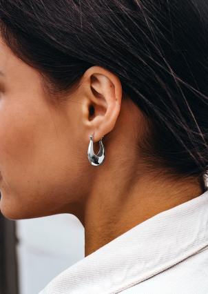 Сережки без вставок Срібло 925° (родій) 978199