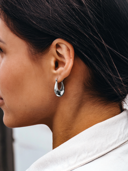 Kolczyki bez wkładek Srebro 925° (rod) 978199