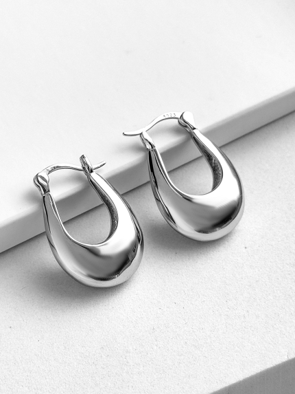 Kolczyki bez wkładek Srebro 925° (rod) 978199