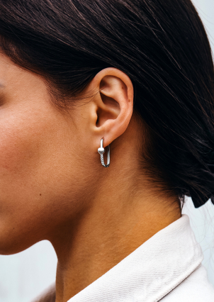 Сережки фіаніт Срібло 925° (родій) 978200