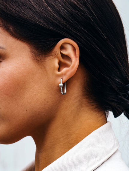 Сережки фіаніт Срібло 925° (родій) 978200