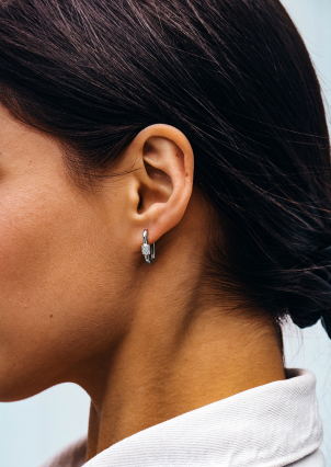 Сережки фіаніт Срібло 925° (родій) 978203