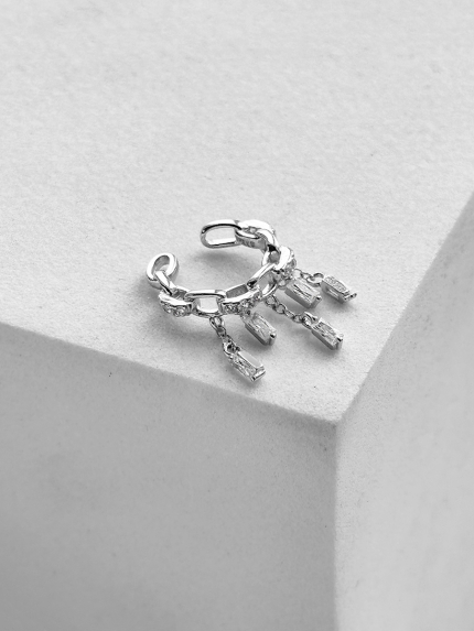 Сережки фіаніт Срібло 925° (родій) 978204