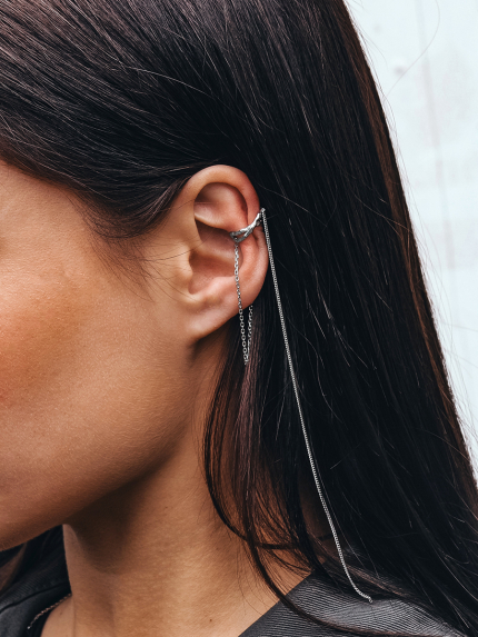 Сережки без вставок Срібло 925° (родій) 978205