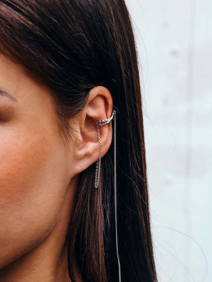 Сережки без вставок Срібло 925° (родій) 978205