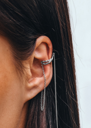 Сережки без вставок Срібло 925° (родій) 978205