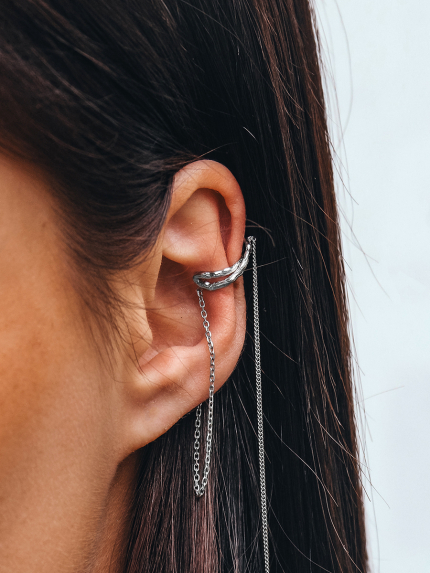 Сережки без вставок Срібло 925° (родій) 978205