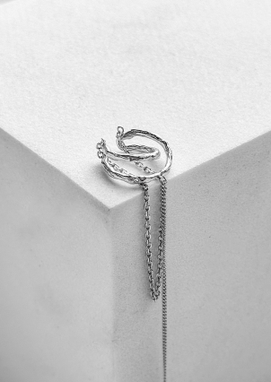 Сережки без вставок Срібло 925° (родій) 978205