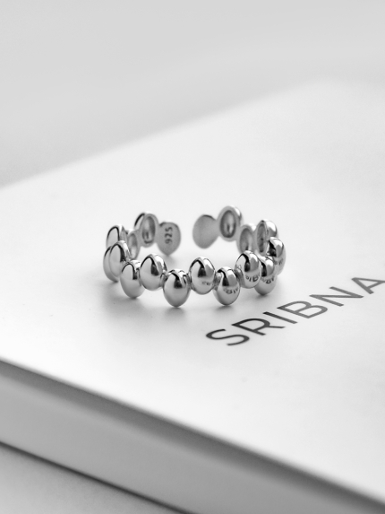 Каблучка без вставок Срібло 925° (родій) 978207