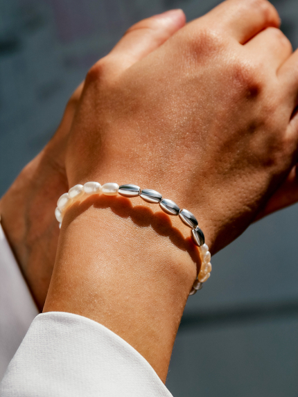 Браслет перлина Срібло 925° (родій) 978208