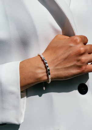 Браслет перлина Срібло 925° (родій) 978208