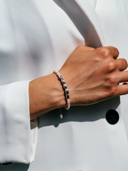 Браслет перлина Срібло 925° (родій) 978208